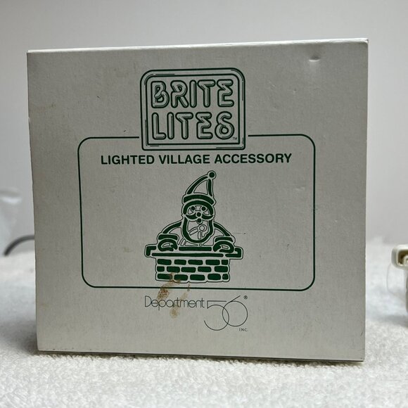 Dept 56 Brite Lites Santa in Chimney Christmas Village Accessory - 1992 - Picture 6 of 7